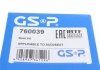 Пильовик приводного валу, комплект GSP 760039 (фото 3)