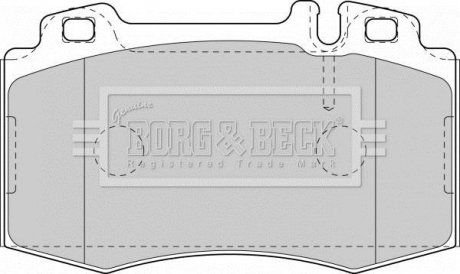 - Гальмівні колодки до дисків BORG & BECK BBP1756 (фото 1)