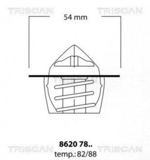 Термостат системы охлаждения двигателя TRISCAN 8620 7882