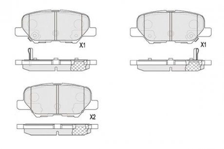 Тормозные колодки зад. Mazda 6/Outlander III/ASX/10- KAVO KBP-5551 (фото 1)
