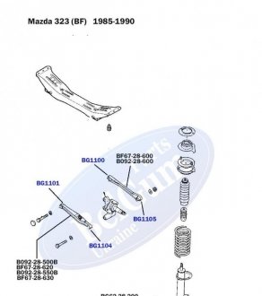 Сайлентблок важеля (заднього/поперечного)) Mazda 323/626, 85-9 PARTS BELGUM BG1101 (фото 1)