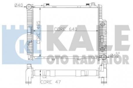 KALE DB Радиатор охлаждения W210 2.9TD 96- Kale Oto Radyator 361600