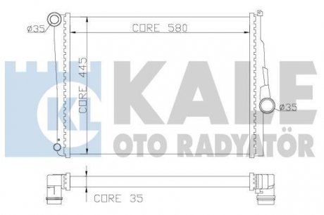 KALE BMW Радиатор охлаждения 3 E46 1.6/3.0 Kale Oto Radyator 354400