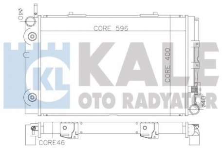 DB Радиатор охлаждения с АКПП W201 2.0 82- Kale Oto Radyator 370200 (фото 1)