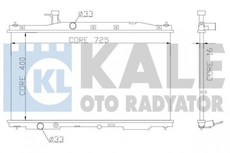 HONDA Радиатор охлаждения CR-V III 2.4 07- Kale Oto Radyator 357300 (фото 1)