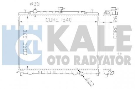 KALE KIA Радиатор охлаждения Rio II 1.5CRDi 05- Kale Oto Radyator 374300