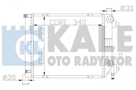 DB Радиатор охлаждения W124/201 1.8/2.0 83- Kale Oto Radyator 361200 (фото 1)