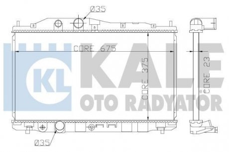 HONDA Радиатор охлаждения Civic VIII 1.8 07- Kale Oto Radyator 357200 (фото 1)