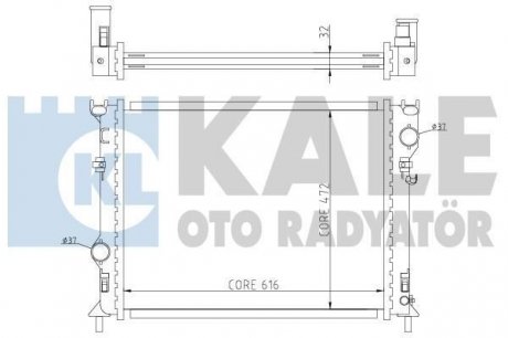 KALE CHRYSLER Радиатор охлаждения 300C 2.7/5.7 04- Kale Oto Radyator 341940