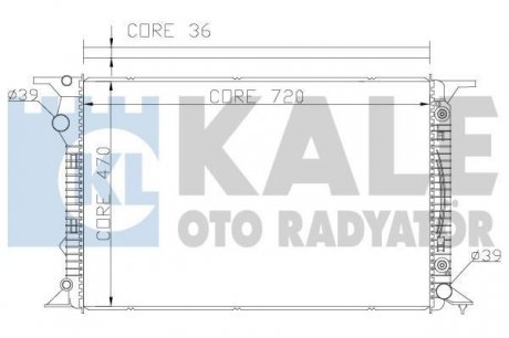 KALE VW Радиатор охлаждения Audi A4/5,Q5 2.7TDI/3.0 Kale Oto Radyator 367700