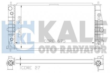 KALE CHRYSLER Радиатор охлаждения 300M 2.7/3.5 99- Kale Oto Radyator 341935