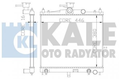 KALE NISSAN Радиатор охлаждения Micra III 1.2/1.4 03- Kale Oto Radyator 342050