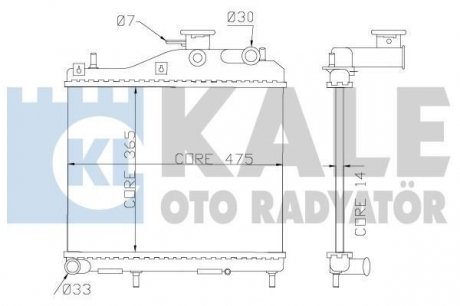 HYUNDAI Радиатор охлаждения Accent II 1.5CRDi 02- Kale Oto Radyator 358200 (фото 1)