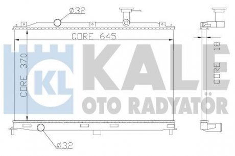 KALE HYUNDAI Радиатор охлаждения Accent III 1.4/1.6 05- Kale Oto Radyator 358000