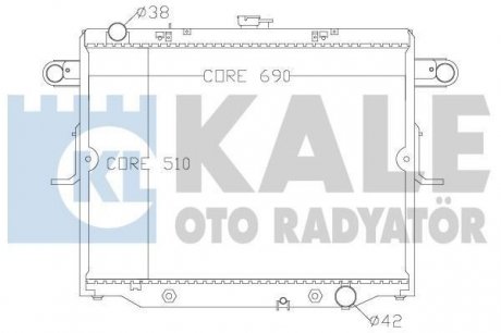 KALE TOYOTA Радиатор охлаждения Land Cruiser 100 4.7 98- Kale Oto Radyator 342175