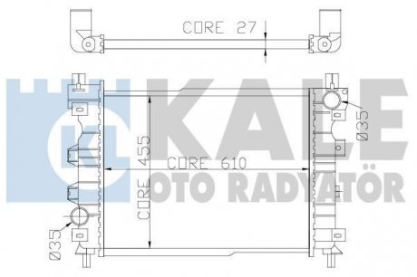LANDROVER Радиатор охлаждения Freelander 1.8/2.5 98- Kale Oto Radyator 350800 (фото 1)