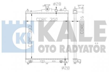 KALE NISSAN Радиатор охлаждения Micra III,Note 1.2/1.6 03- Kale Oto Radyator 363200