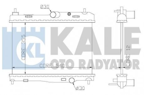 FORD Радиатор охлаждения B-Max,Fiesta VI 1.25/1.4 08- Kale Oto Radyator 356100 (фото 1)