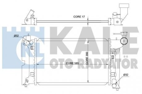 KALE TOYOTA Радиатор охлаждения Avensis,Corolla 1.4/1.8 01- Kale Oto Radyator 366900