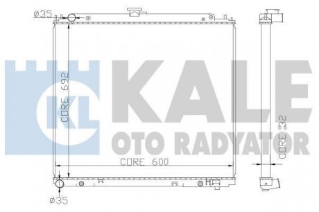 NISSAN Радиатор охлаждения Navara,Pathfinder 2.5dCi 05- Kale Oto Radyator 370600 (фото 1)