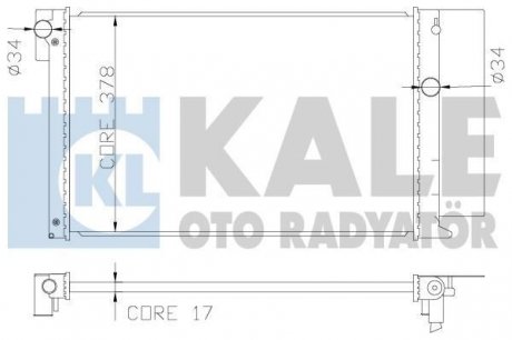 KALE TOYOTA Радиатор охлаждения Auris,Avensis,Corolla 1.3/1.6 06- Kale Oto Radyator 371900