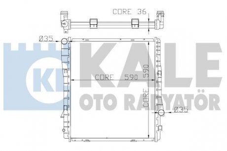 KALE BMW Радиатор охлаждения X5 E53 3.0d/4.4/4.8 Kale Oto Radyator 354200