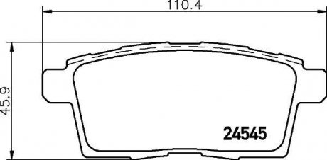 Колодки гальмівні дискові задні Mazda CX-7, CX-9 2.2, 2.3, 3.7 (07-) Nisshinbo NP5024 (фото 1)