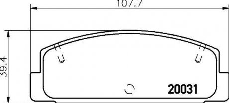 Колодки гальмівні дискові задні Mazda 6 1.8, 2.0, 2.2 (07-) Nisshinbo NP5004