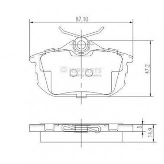 Комплект тормозных колодок Nipparts J3615012 (фото 1)