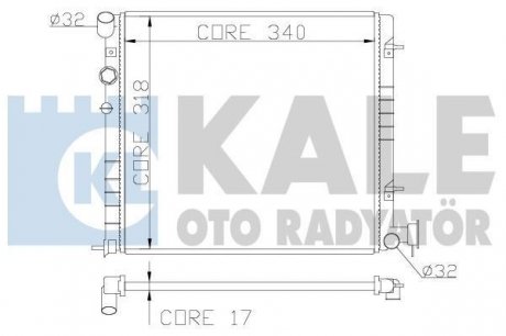 HYUNDAI Радиатор охлаждения Accent II 1.3/1.5 00- Kale Oto Radyator 372500 (фото 1)