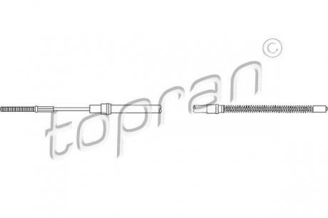 Трос стояночного тормоза Topran 102 833 (фото 1)