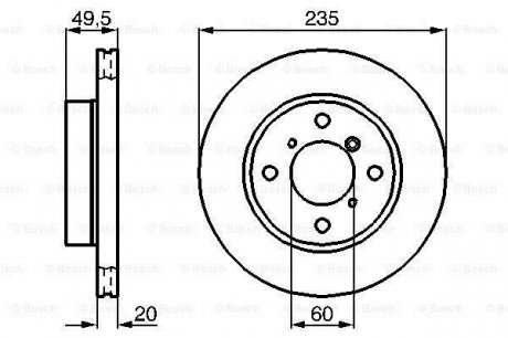 Гальмівний диск Bosch 0986478450 (фото 1)