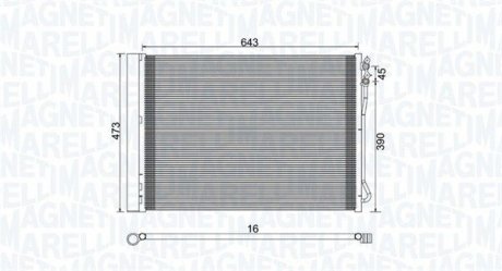 Радиатор кондиционера MM BC781 MAGNETI MARELLI 350203781000 (фото 1)