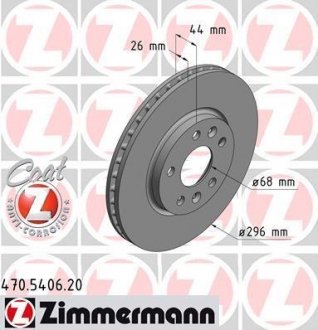 Диск тормозной ZIMMERMANN Otto Zimmermann GmbH 470.5406.20