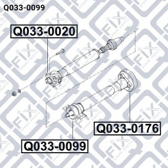 Подшипник подвесной карданного вала HYUNDAI TUCSON 2004-2010 Q-FIX Q033-0099 (фото 1)