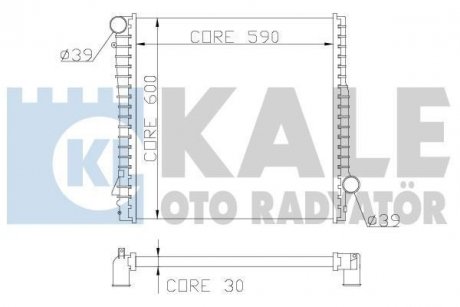 BMW Радиатор охлаждения X5 E53 3.0d/3.0i Kale Oto Radyator 354300 (фото 1)
