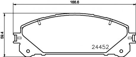 Колодки тормозные дисковые передние Strong Ceramic Lexus RX 350, 450 (08-)/Lexus NX 200t, 300h (14-)/RAV-4 2.0 (15-) Nisshinbo NP1109SC (фото 1)