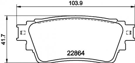 Колодки гальмівні дискові задні Mitsubishi Eclipse Cross (17-) Nisshinbo NP3056 (фото 1)