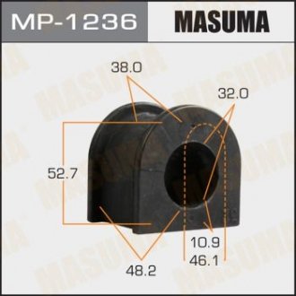 Втулка стабілізатора переднього Toyota Hilux (15-) (Кратно 2 шт) Masuma MP1236 (фото 1)