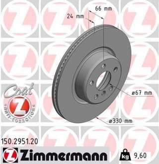 ДИСК ТОРМОЗНОЙ Coat Z ZIMMERMANN Otto Zimmermann GmbH 150295120