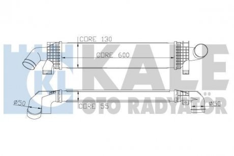 FORD Интеркулер C-Max,Focus II,III,Kuga I,II,Mondeo IV,S-Max 1.6/2.0TDCi 04- Kale Oto Radyator 346900 (фото 1)