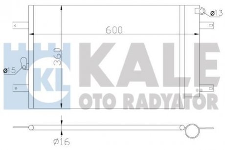 VW Радиатор кондиционера Sharan,Ford Galaxy,Seat 00- Kale Oto Radyator 375900 (фото 1)