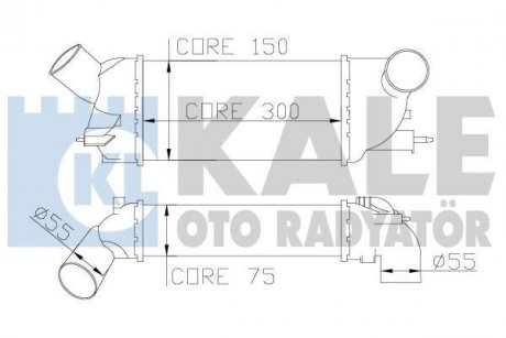 CITROEN Интеркулер C5 III,Peugeot 407 1.6/2.0HDI 08- Kale Oto Radyator 343900 (фото 1)
