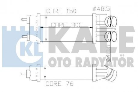 CITROEN Интеркулер C2/3,Peugeot 1007,207 1.6HDI 05- Kale Oto Radyator 343700 (фото 1)