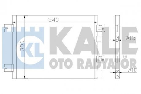 KALE RENAULT Радиатор кондиционера Duster,Logan,Sandero Kale Oto Radyator 389300
