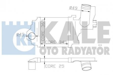 KALE RENAULT Интеркулер Clio II,Symbol 1.5/1.9dCi 00- Kale Oto Radyator 348100