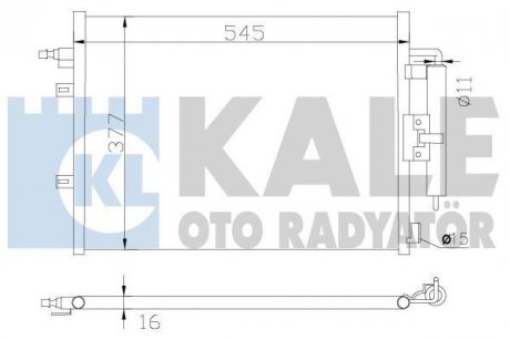 RENAULT Радиатор кондиционера Clio III,Modus 05- Kale Oto Radyator 342585 (фото 1)