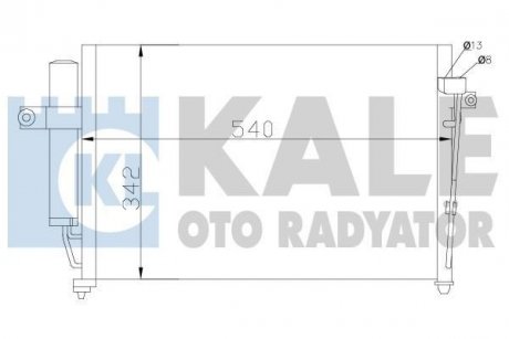 KALE HYUNDAI Радиатор кондиционера Getz 1.1/1.6 02- Kale Oto Radyator 391700