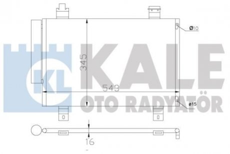SUZUKI Радиатор кондиционера Swift III,IV 05- Kale Oto Radyator 394000 (фото 1)
