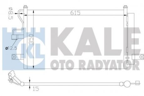 KALE HYUNDAI Радиатор кондиционера Accent II 99- Kale Oto Radyator 379000